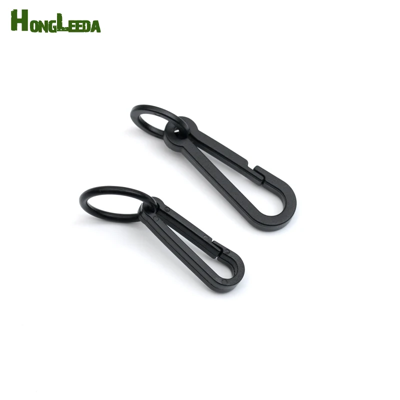DIY 100pcs black KAM plastic snap clip hooks Mini carabiner backpack