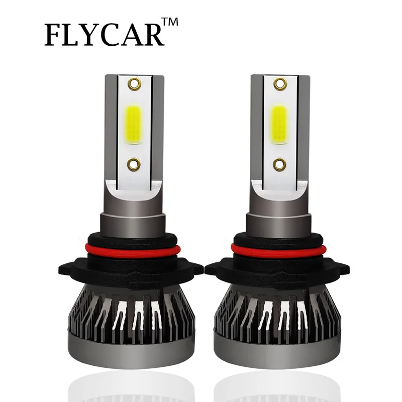 FLYCAR новейший мини COB светодиодные фары лампа H7 LED H4 H1 H8 H11 9005/HB3 9006/HB4 9012/HIR2