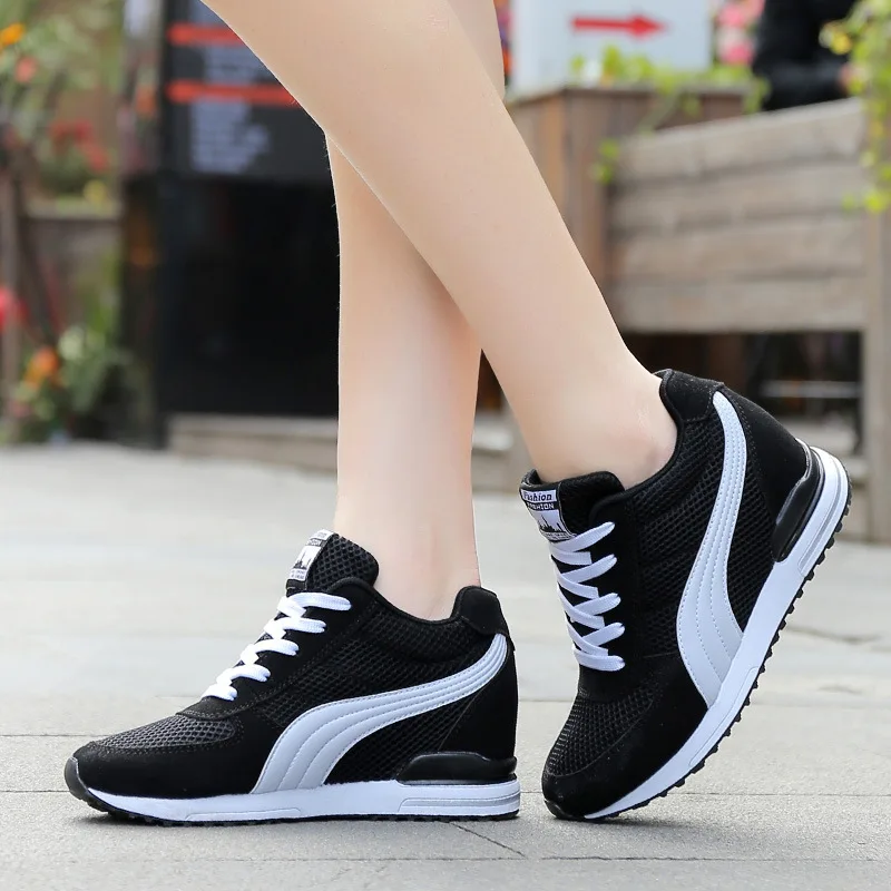 

Women Platform Sneakers 8cm High Heels Casual Shoes Woman Wedge Sneakers Platform Wedges Loafter Ladies Careepers Dropshipping