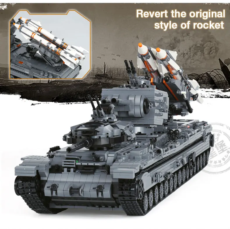XingBao 06006 Творческий Мпц военные серии KV 2 бак набор образования детей