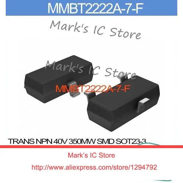 MMBT2222A 7 F TRANS NPN 40V 350MW SMD SOT23 3 MMBT2222A 2222A MMBT2222