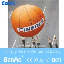AO064 Free shipping 0.18mm pvc Inflatable basketball helium balloon with logo/ Inflatable basketball balloon for advertising