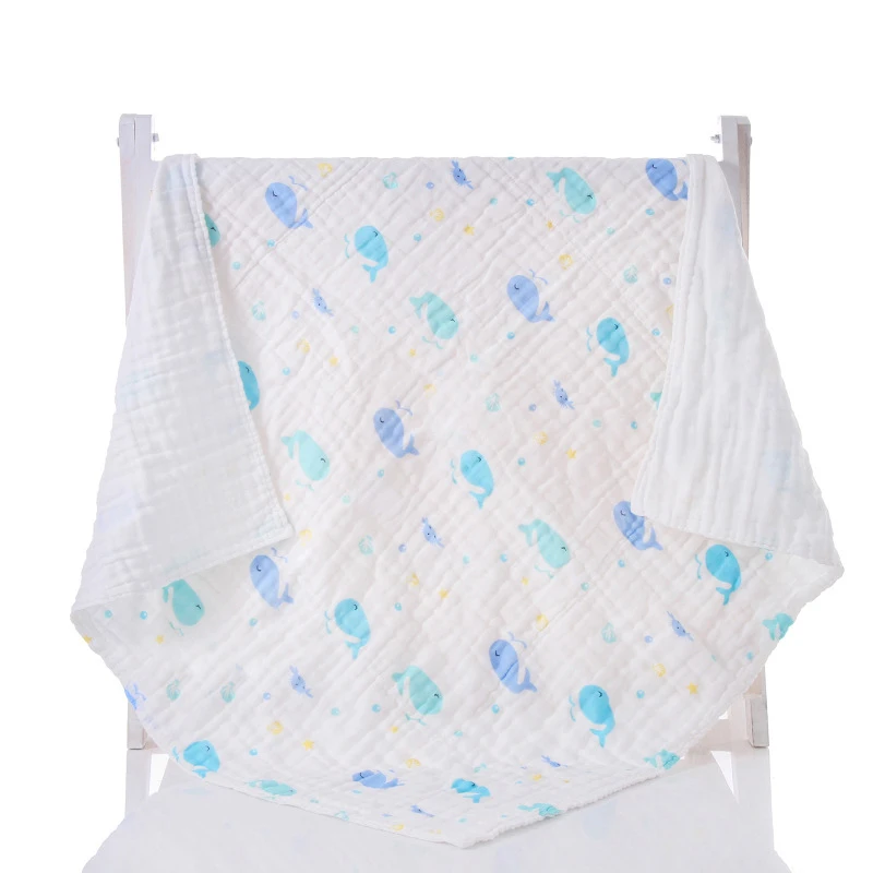 90x90 см, Мягкое хлопковое банное полотенце для новорожденных, Гидрофильная ткань, детское спальное одеяло, одеяло, 6 слоев