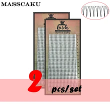 2 футляра/лот предварительно обнаженные ресницы для наращивания 3d/4d/5d/6d ресницы предварительно сделанные объемные вентиляторы корейский шелк Pbt ресницы для наращивания