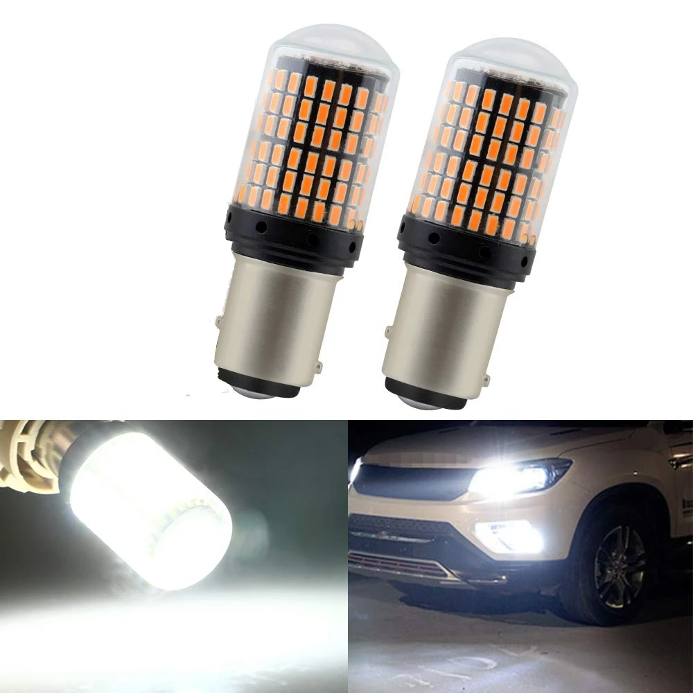 2 шт. поворосветильник для автомобиля P21W BAY15D 1157 Canbus 3014 144SMD|Передние LED-фары авто| |