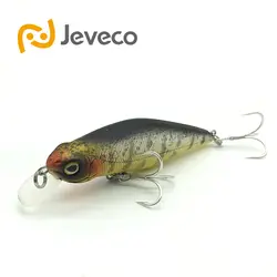 Jeveco JVC015 рыболовные приманки, 70 мм/8,5 г shad, качественные профессиональные жесткие приманки на пескаря, искусственные приманки Пластиковые 3D