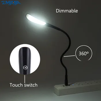 

Flexible led night light Portable usb led reading lamp Eye Protection led desk Lights Power Bank PC Laptop Notebook led lighting