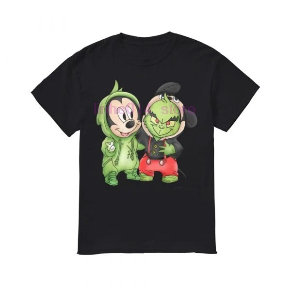 

brand men shirt Mickey Mouse and Grinch shirt