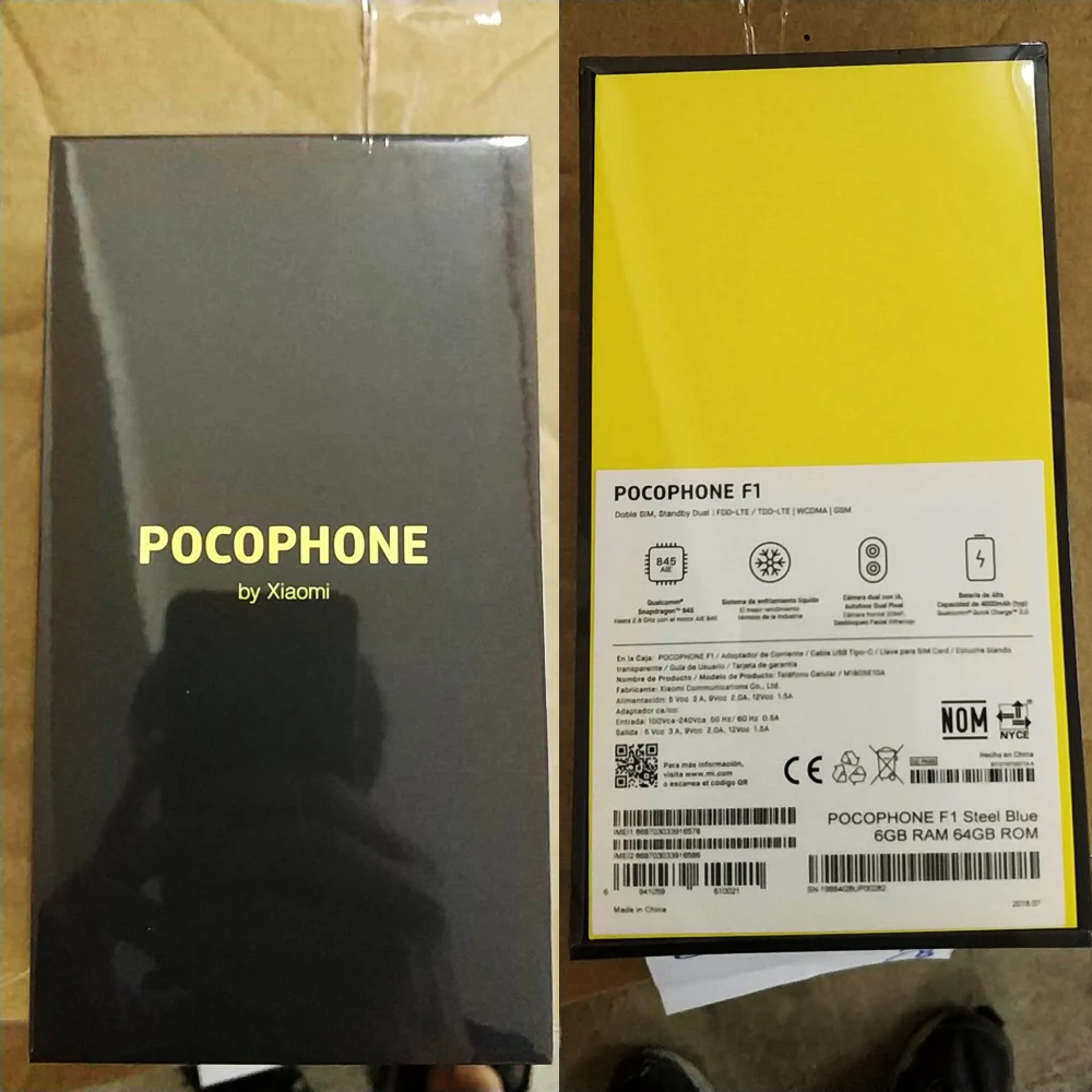 В наличии глобальная версия Xiaomi PocoPhone F1 Poco Phone 6GB 64GB Snapdragon 845 6 18 ''полноэкранная