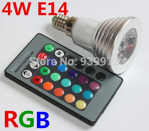 

3W/4W E14 RGB LED Bulb 16 Color Change Lamp spotlight 110v 220v 230v for Home Party decoration with IR Remote