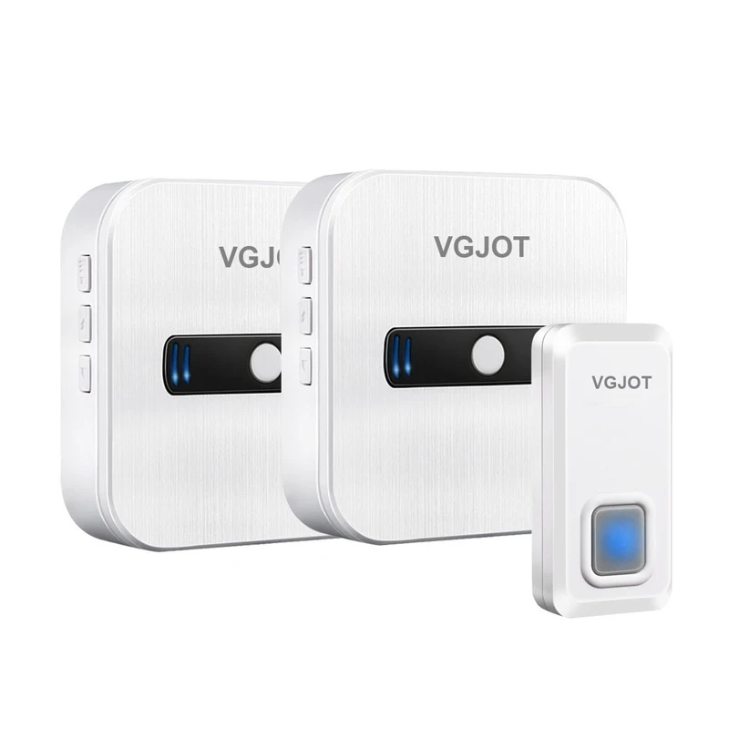 Wireless Doorbell 2 Receivers 1 Transmitter Electrical Receiver