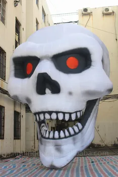 

Free shipping 4.5m high inflatable skull for halloween night