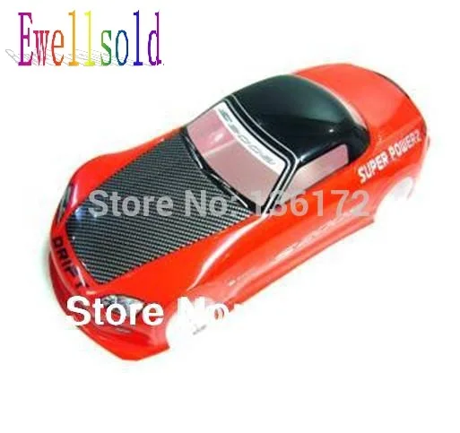 

Ewellsold 1/10 RC racing car PVC painted Body Shell 190mm 035red 2pcs/lot