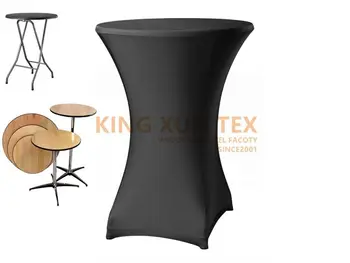 

10pcs Sold Stretch Bar Table Cover Spandex Lycra Cocktail Table Covers For Hotel Party Wedding Decoration