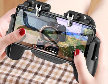 

For H5 Cooling Game Handle For PUBG Mobile Firing Aid Stand With Fan Game Controller Game Stick for iPhone Android IOS