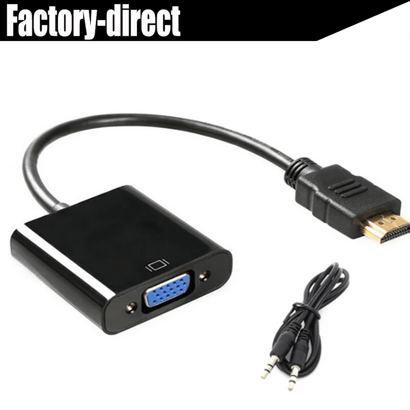 Buy HDMI to VGA cable cable adapter converter for Laptop PC DVD to VGA Monitor