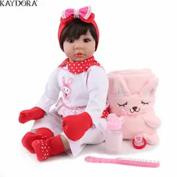 KAYDORA Reborn Baby Doll реалистичные Bebe Boneca мягкая виниловая очаровательная девочка милая 22 дюймов День рождения Рождественский подарок для детей