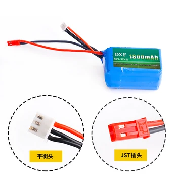 

2PCS DXF Power 7.4V/2S 1800mAh 20C LiPO battery Burst 40C RC model Lipolymer power for WL A959-b A969-b A979-b K929-B