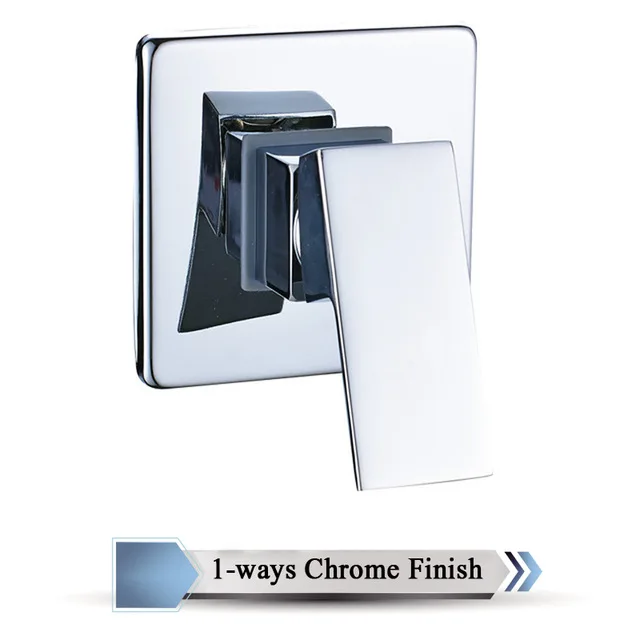Chrome A 1way "Одноцветное BrassWall крепление Смеситель Управление клапан смесители для душа Скрытого Клапан смесители" - Цвет: Chrome A 1way