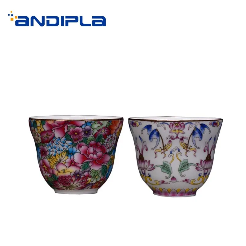 Jingdezhen ручная роспись эмаль цветные чайные чашки домашние маленькие саке чаши
