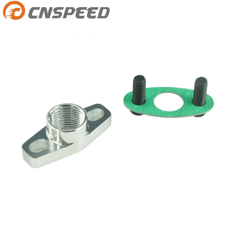 CNSPEED New Aluminum AN10 1/2NPT T3 T4 Turbo Oil Drain Return Flange Adapter Kit Fitting YC100756-TF005 | Автомобили и мотоциклы