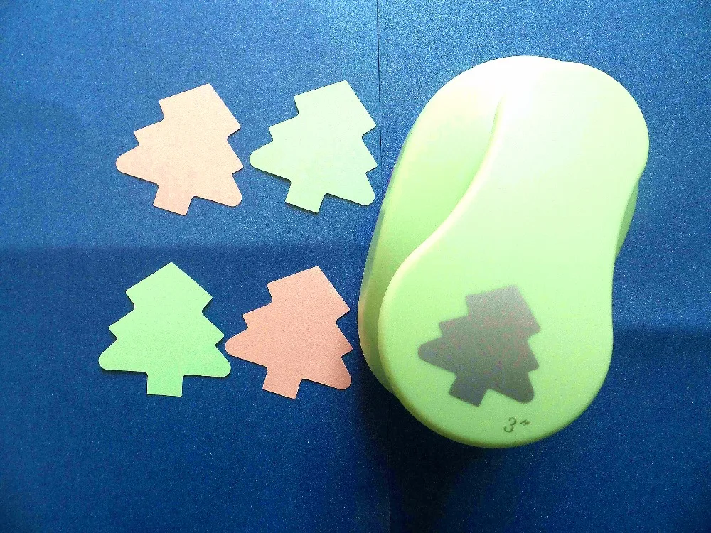 free shipping 3"(7.6cm) christmas tree EVA foam punch craft punch DIY
