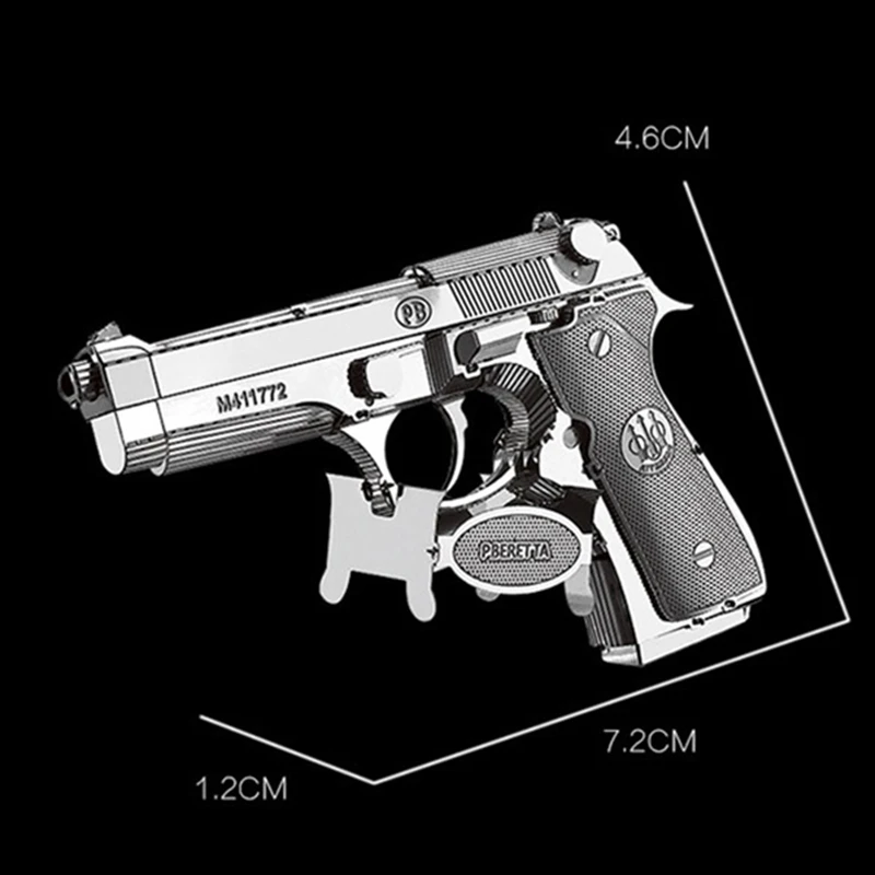 DIY 3D металлическая нано-головоломка Беретта 92 AK47 пистолет оружие Строительная модель комплект 3D лазерная резка головоломка игрушка 1 шт