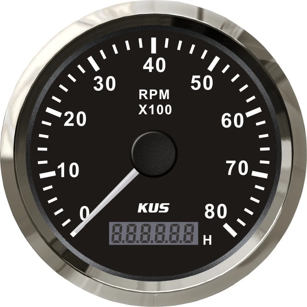 Автомобильный судовой Тахометр KUS 85 мм 0 8000 об/мин 12 В 24 с ЖК дисплеем цифровые