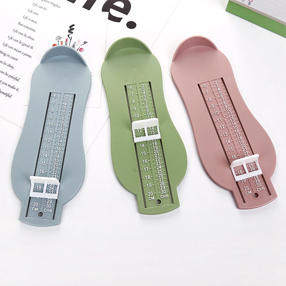 3 color Baby Foot Ruler Kids Foot Length Measuring Gauge Device Child Shoe Calculator Toddler Infant Shoes Fittings Gauge Tool