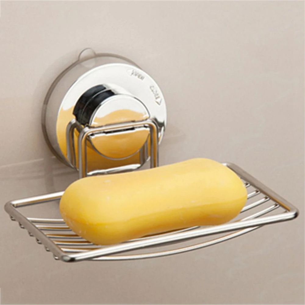 Stainless Steel Wall mounted with Strong Vacuum Suction Cup Soap Dish Holder YKS5053in Portable