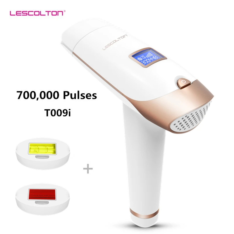700000times T009i LESCOLTON 3в1 IPL эпилятор Портативная Лазерная Машинка для удаления волос с ЖК-дисплеем, триммер для постоянного бикини, электрический эпилятор для лица - Цвет: 700000times T009i