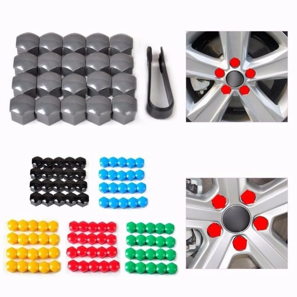 

MAHAQI 20pcs 17mm Car Auto Hub Screw Cover Tire Wheel Screw Bolts Nut Cap Wheel Nut Bolt Head Cover Cap Hub Screw Protector Hot