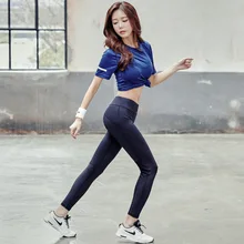 Новинка, комплект для занятий йогой из 3 предметов, рубашка с короткими рукавами, штаны, бюстгальтер, спортивные топы для йоги, тренировочная одежда, спортивный костюм для женщин