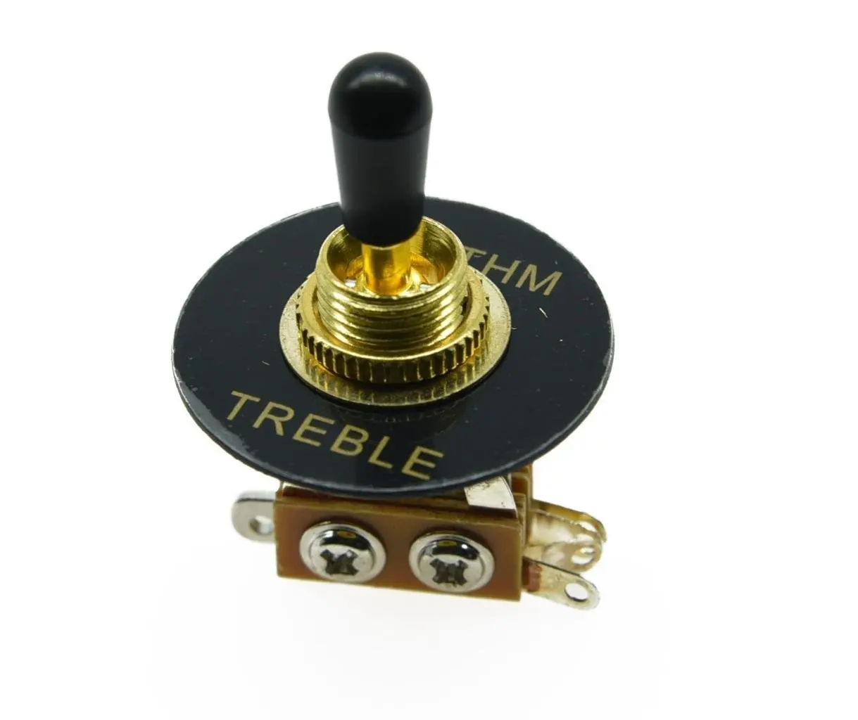 LP Guitar 3 Way Toggle Switch Gold with Black Tip and RHYTHM TREBLE