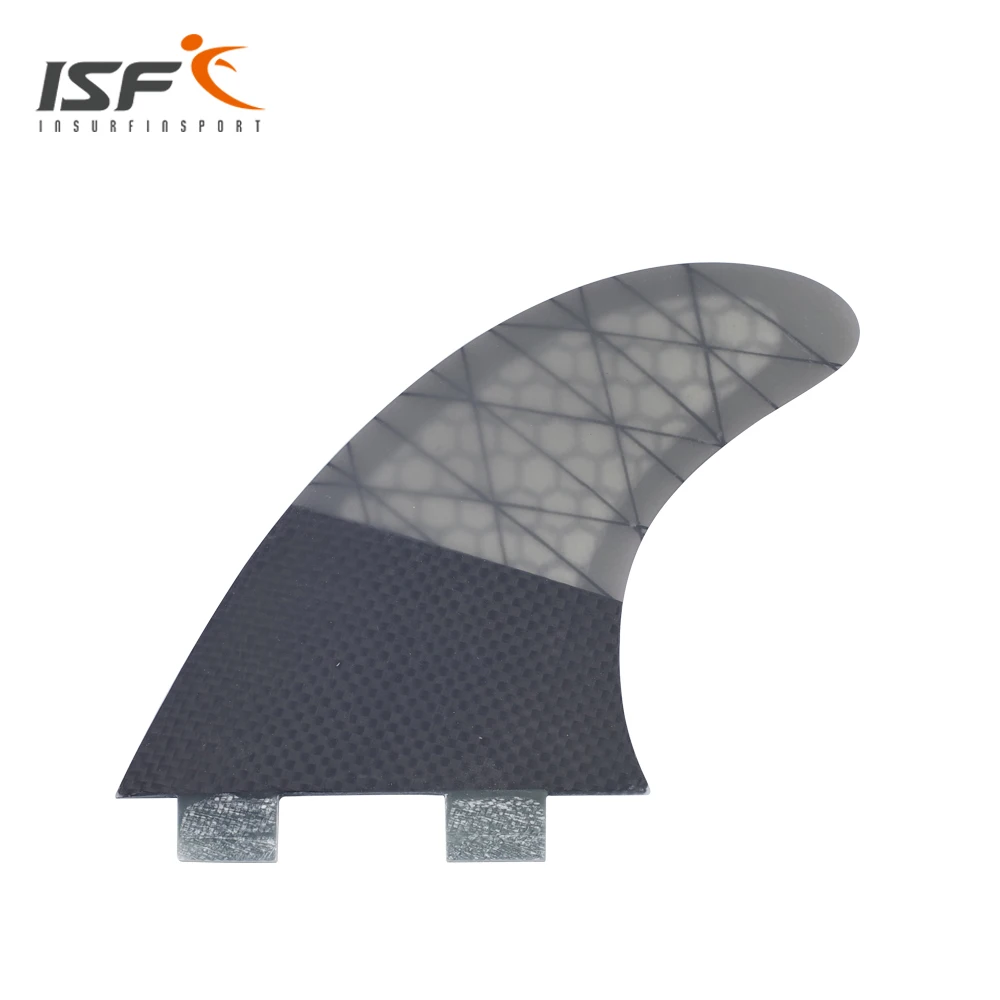 

Insurfin Surfboard Fins Thruster tri fin Set (3) FCS Compatible Carbon Honeycomb Large Surf Fin M7
