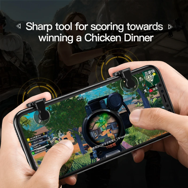 Baseus для Pubg игровой геймпад L1 R1 триггер iPhone XR Xs Max Aim Fire кнопка 4 0 6 5 дюймов Мобильный