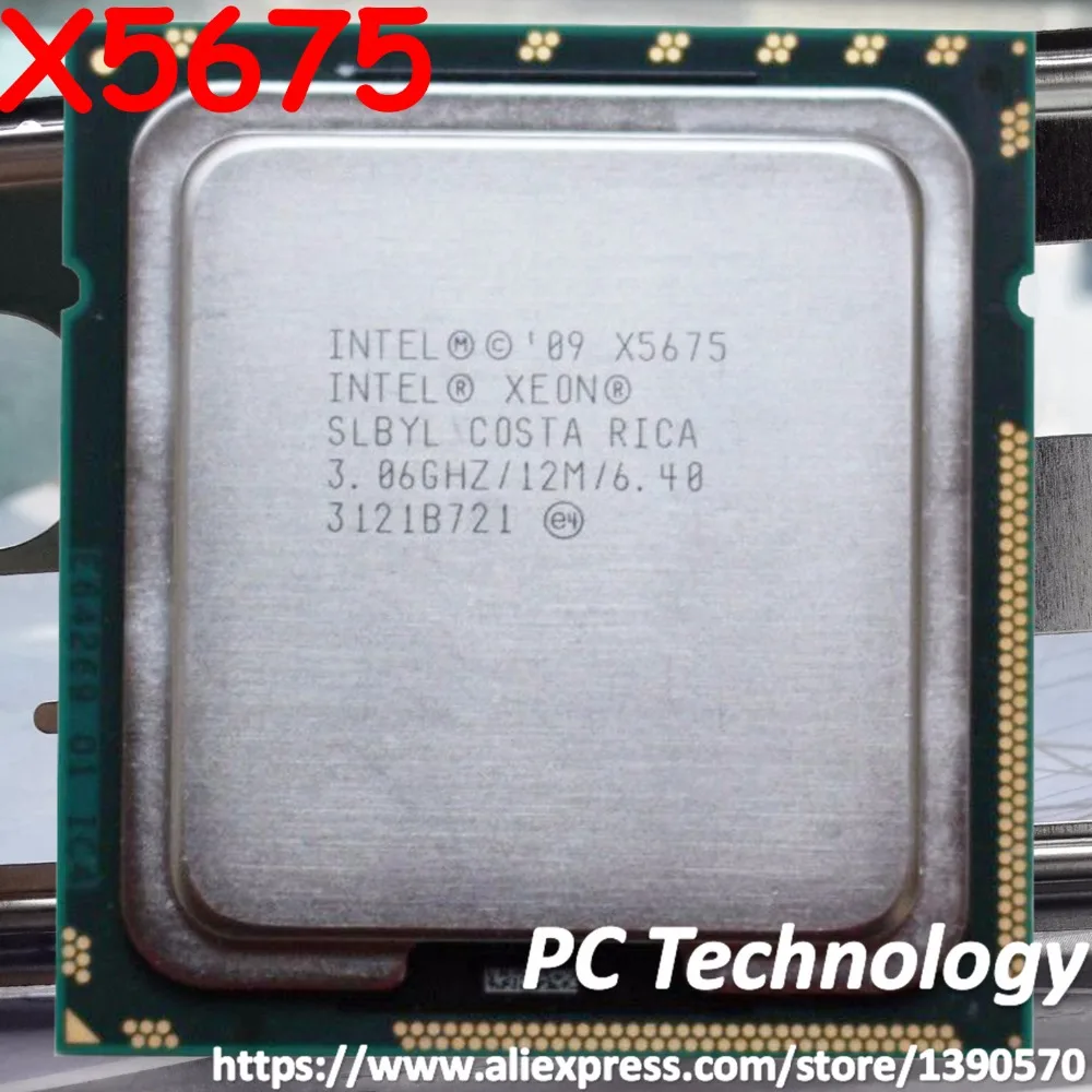 Оригинальный процессор Intel Xeon X5675 6 ядер Кэш память 12 МБ 3 0 ГГц LGA1366 95 Вт Бесплатная