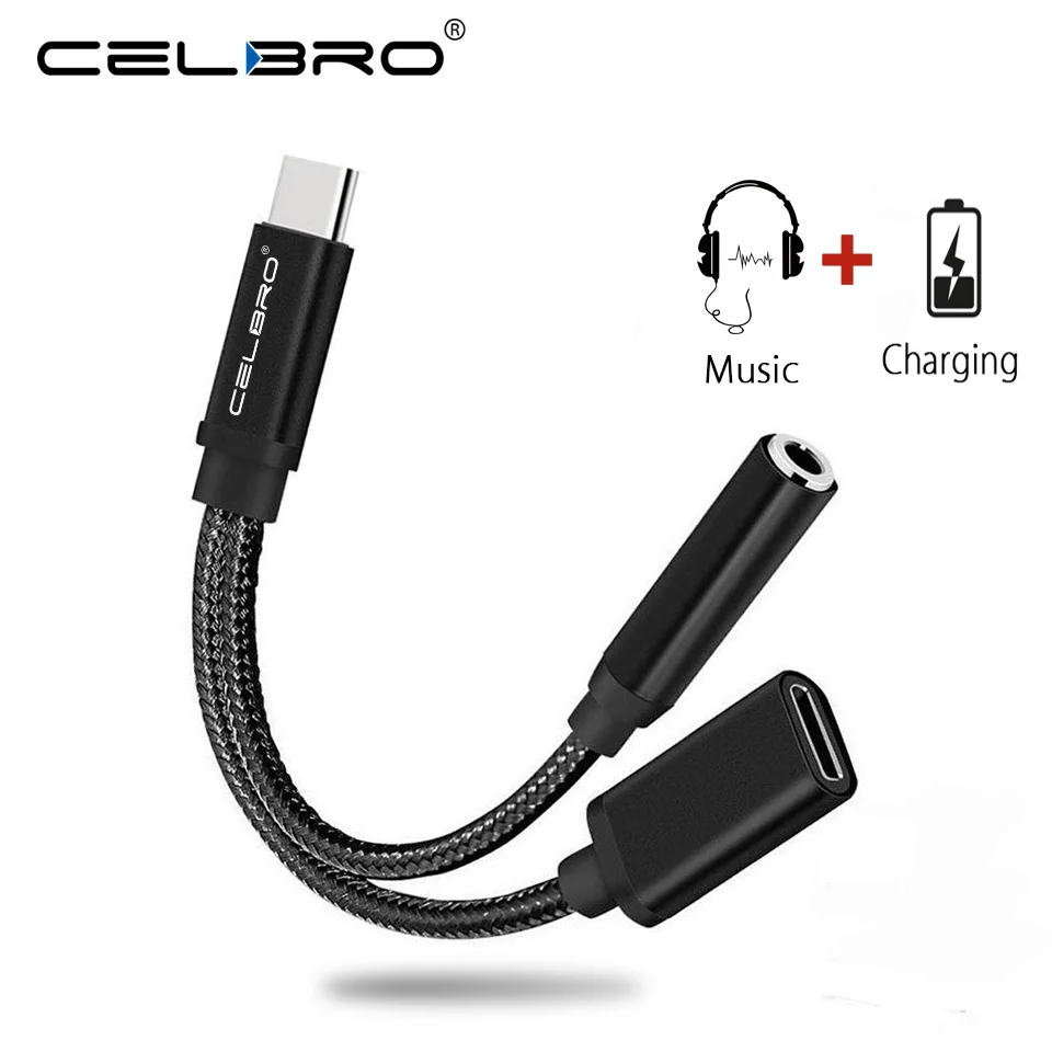 

Type C To 3.5mm Aux Audio Splitter Earphone Jack Adapter Connector Audio Charging Charger Cable for Huawei P30 P20 Mate 30 Pro