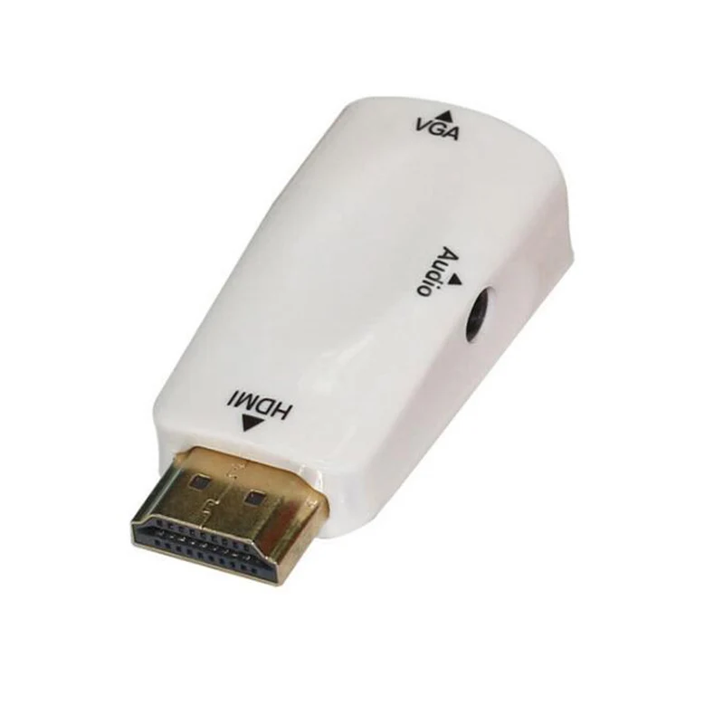 Адаптер MOONBIFFY HDMI в VGA кабель конвертер с аудиокабелем поддержка HD 1080P для ПК