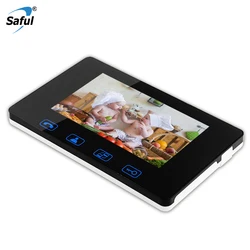 Saful – visiophone d'intérieur avec écran de 7 pouces, sonnette, système d'interphone, enregistrement vidéo, prise de photos, montage mural 