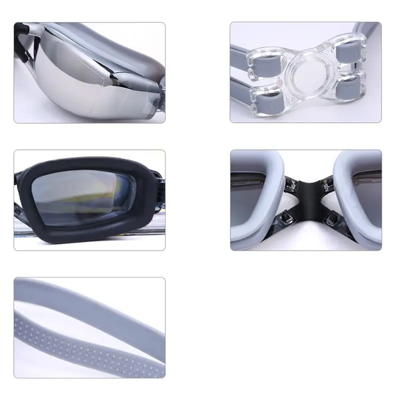 Anti-fog Swim Diving Water Goggles Glasses Unisex Swimming Adjustable Women Men Electroplating UV Waterproof Swimwear Eyewear