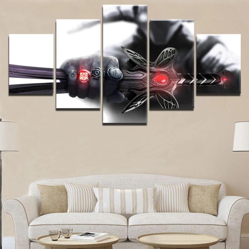 5 Pieces DotA 2 Sven Modern Home Decorative Wall Canvas Picture Art HD Print Game Unique Painting O