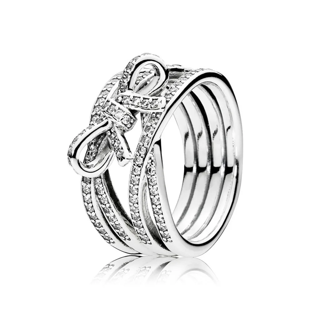 

NEW 100% Sterling silver 1:1 Glamour 190995CZ DELICATE SENTIMENTS RING BAND Original Women wedding Fashion Jewelry 2019