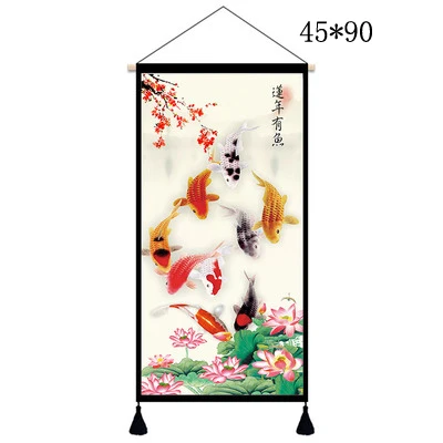 Китайская богатая рыбка ткань вешается на стену повесить ткань фон ткань спальня гостиная гобелен настенный гобелен Декор - Цвет: 9