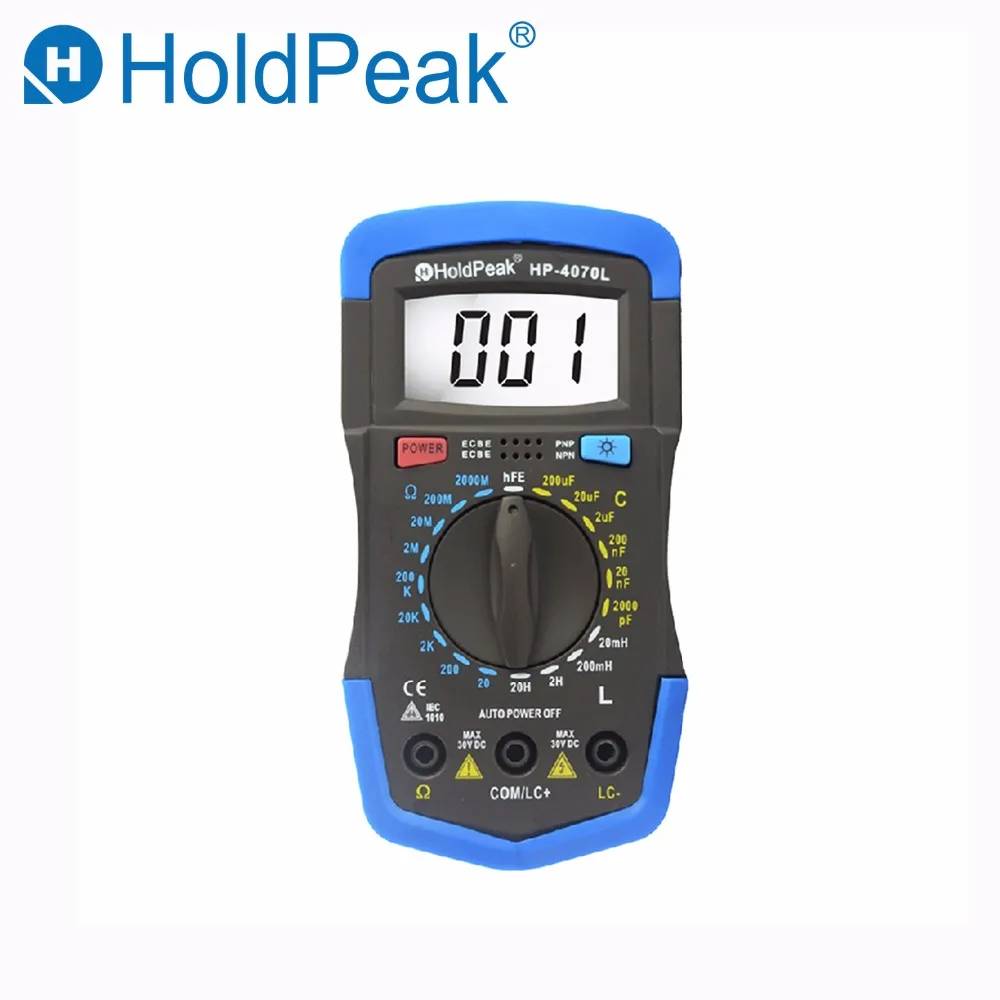 HoldPeak Digital Capacitance Meter Capacitor Electronic Capacitance
