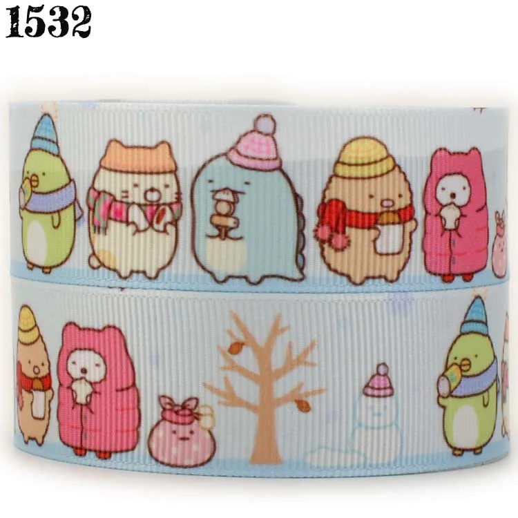 

10yards different size cartoon sumikko gurashi ribbon printed grograin ribbon,satin ribbon