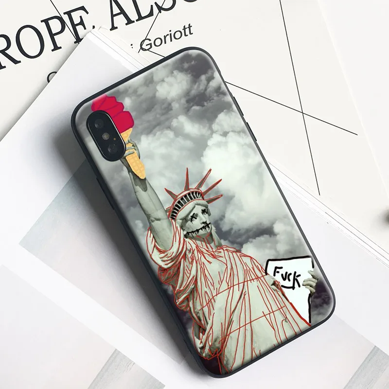 

Funny Statue of Liberty Soft Silicone Phone Case Cover Shell For Apple iPhone 6 6s 6Plus 6sPlus 7 8 7Plus 8Plus X