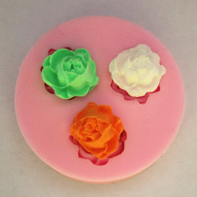 

flowers fondant cake molds soap chocolate mould for the kitchen baking FM246