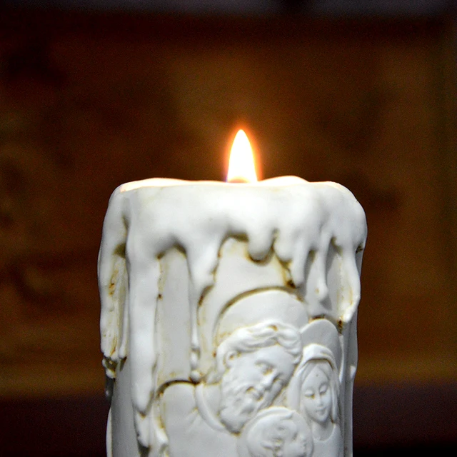 Religious Christ Holy Family Candle