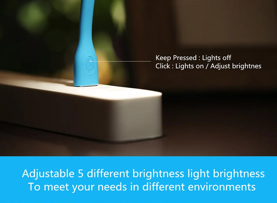 Original Xiaomi USB LED Light With Switch 5 levels brightness USB for Power Bank Comupter Portable Shining LED Lamp (5)